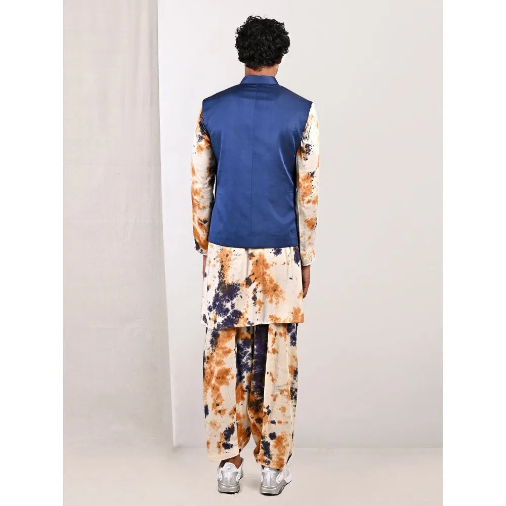Bohame Cian Tie Dye Jacket and Kurta (Set of 3)