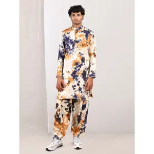 Bohame Cian Tie Dye Jacket and Kurta (Set of 3)