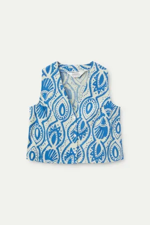 Compaa Fantstica - Top Adela Blauwe Print
