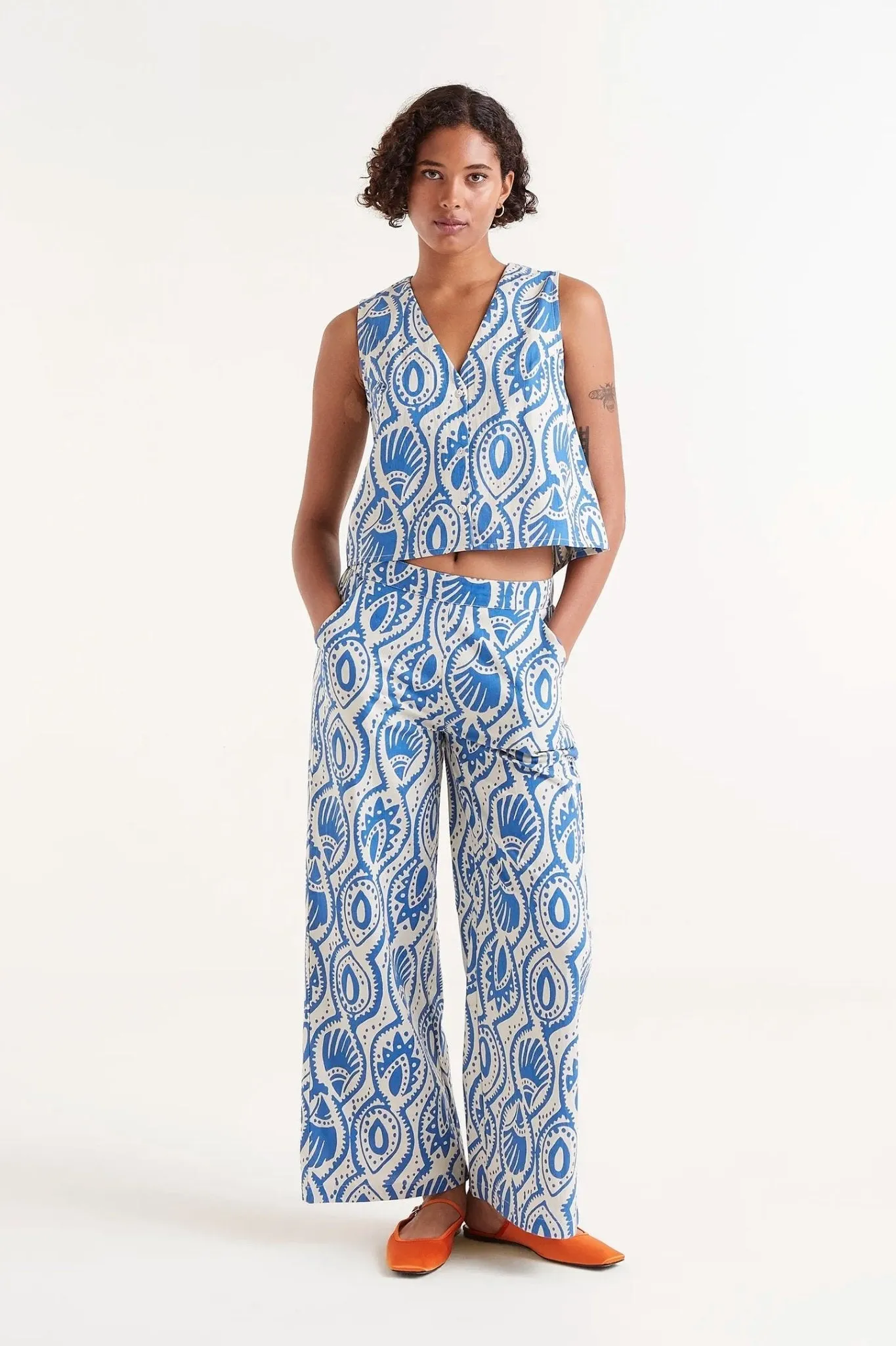Compaa Fantstica - Top Adela Blauwe Print