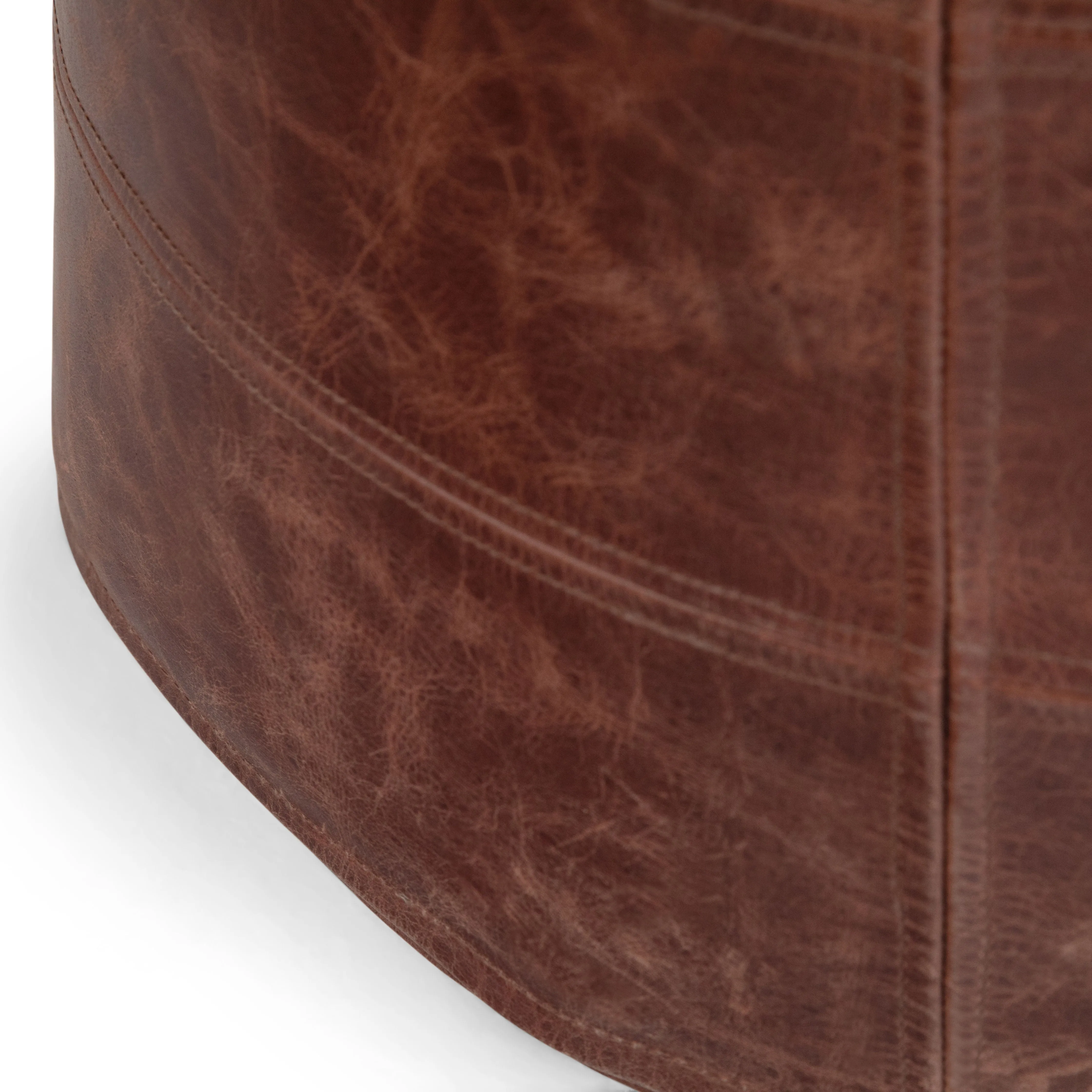 Connor - Handcrafted Round Pouf by Couch.com