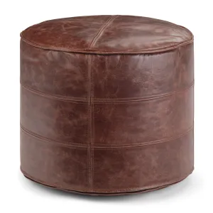 Connor - Handcrafted Round Pouf by Couch.com