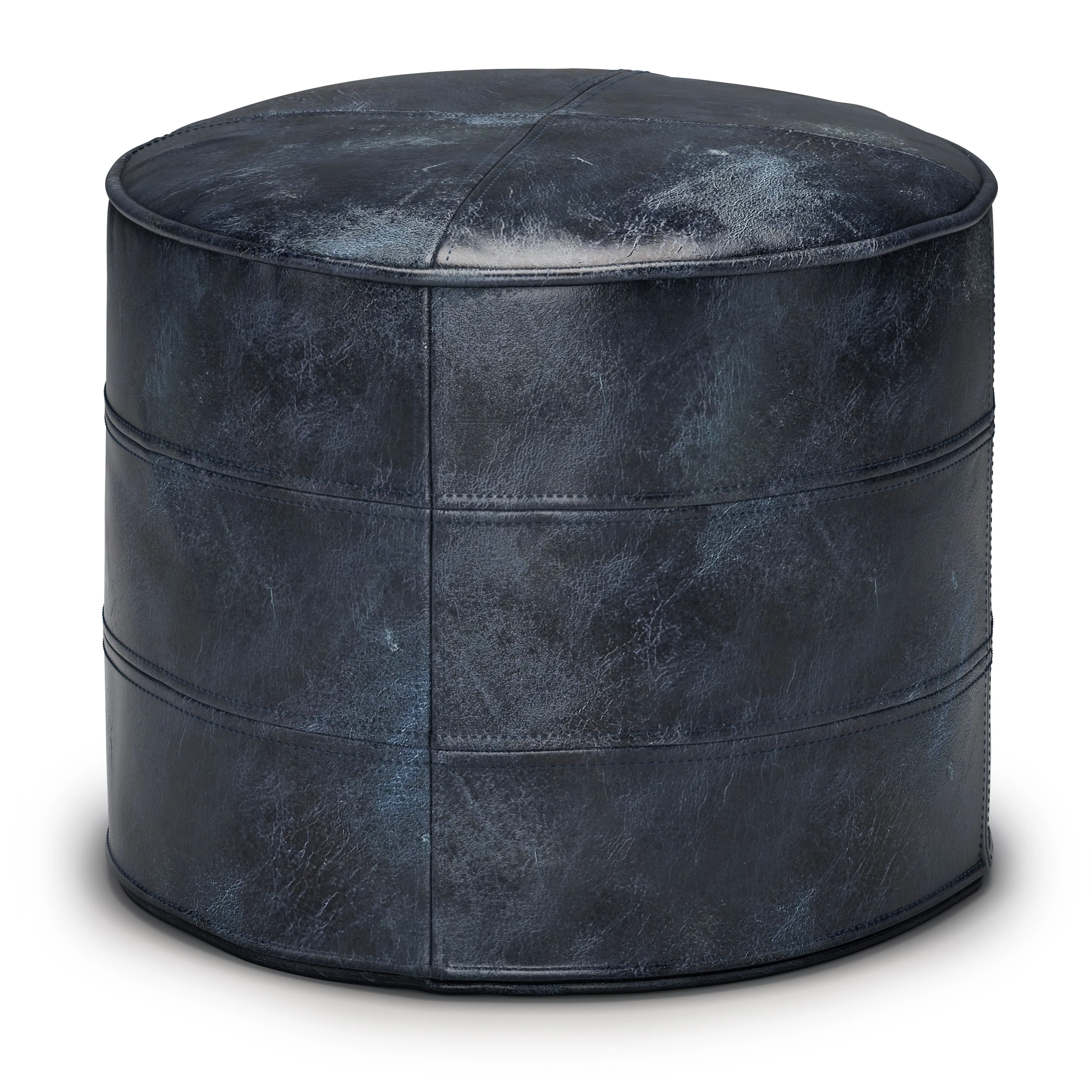 Connor - Handcrafted Round Pouf by Couch.com