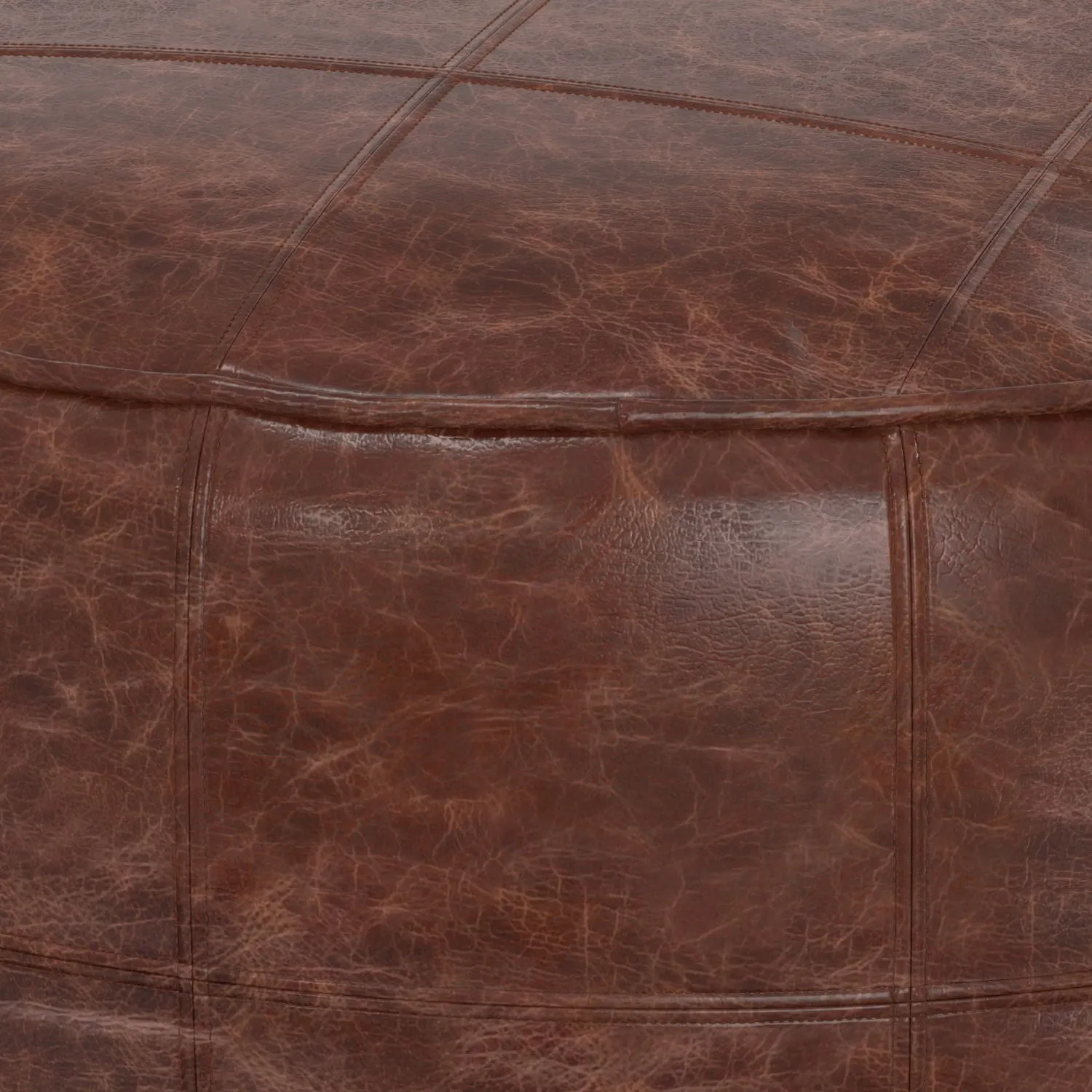 Connor - Handcrafted Round Pouf by Couch.com