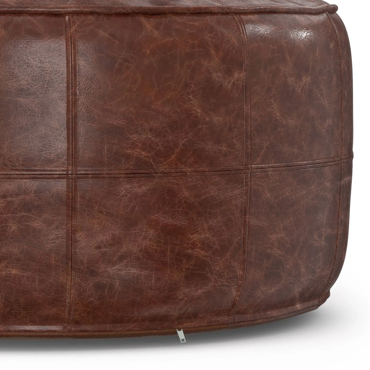 Connor - Handcrafted Round Pouf by Couch.com