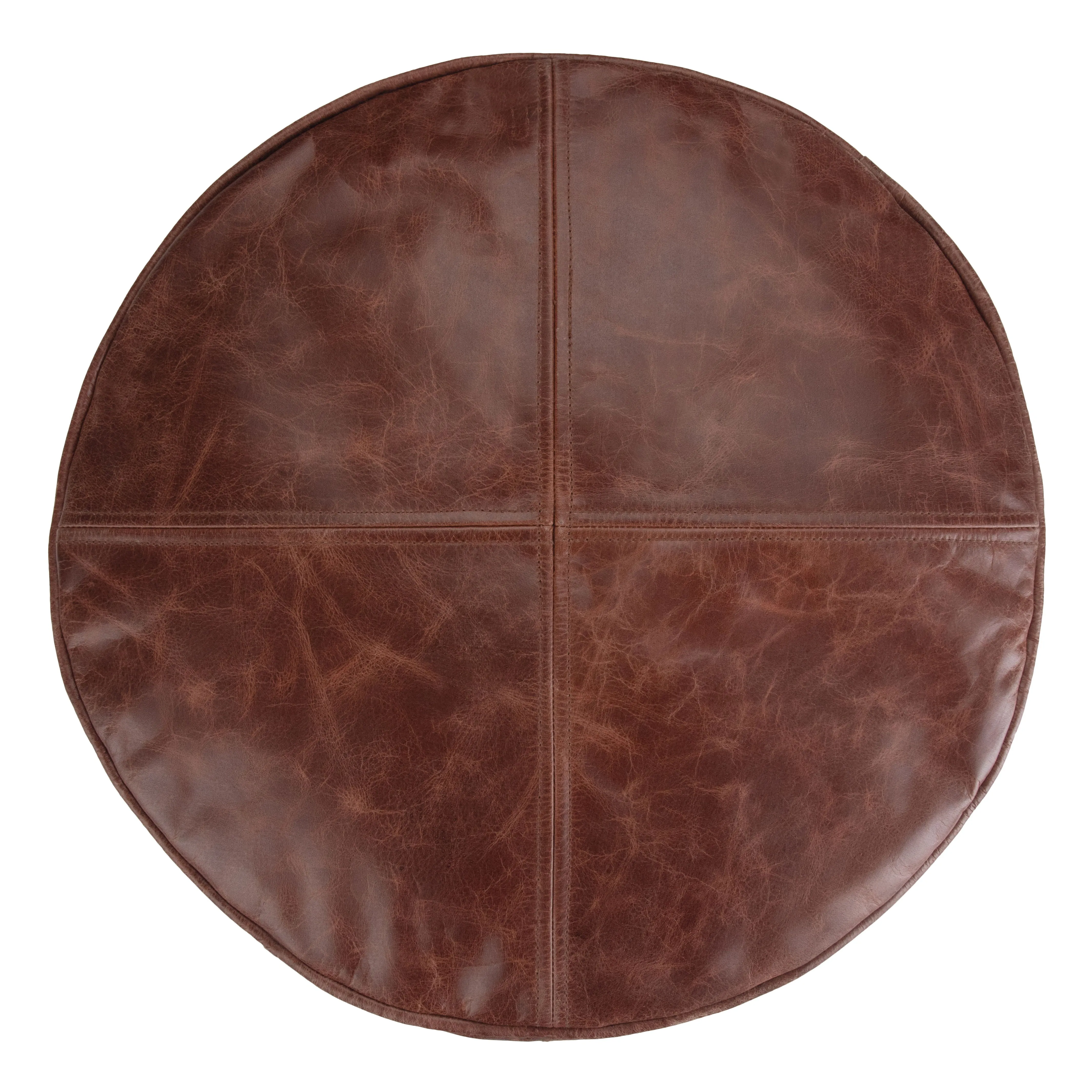 Connor - Handcrafted Round Pouf by Couch.com
