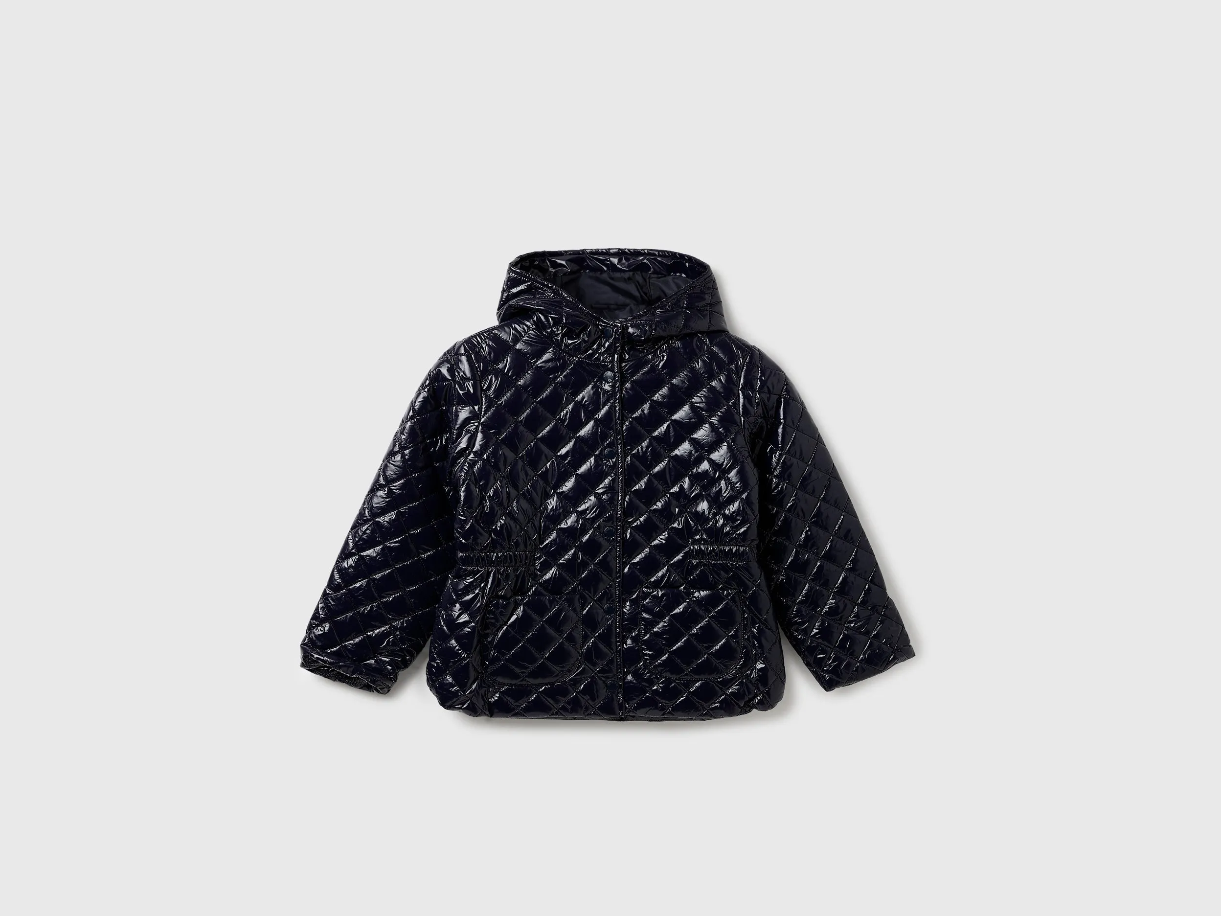 Girl's Regular Fit Hooded Neck Quilted Jacket