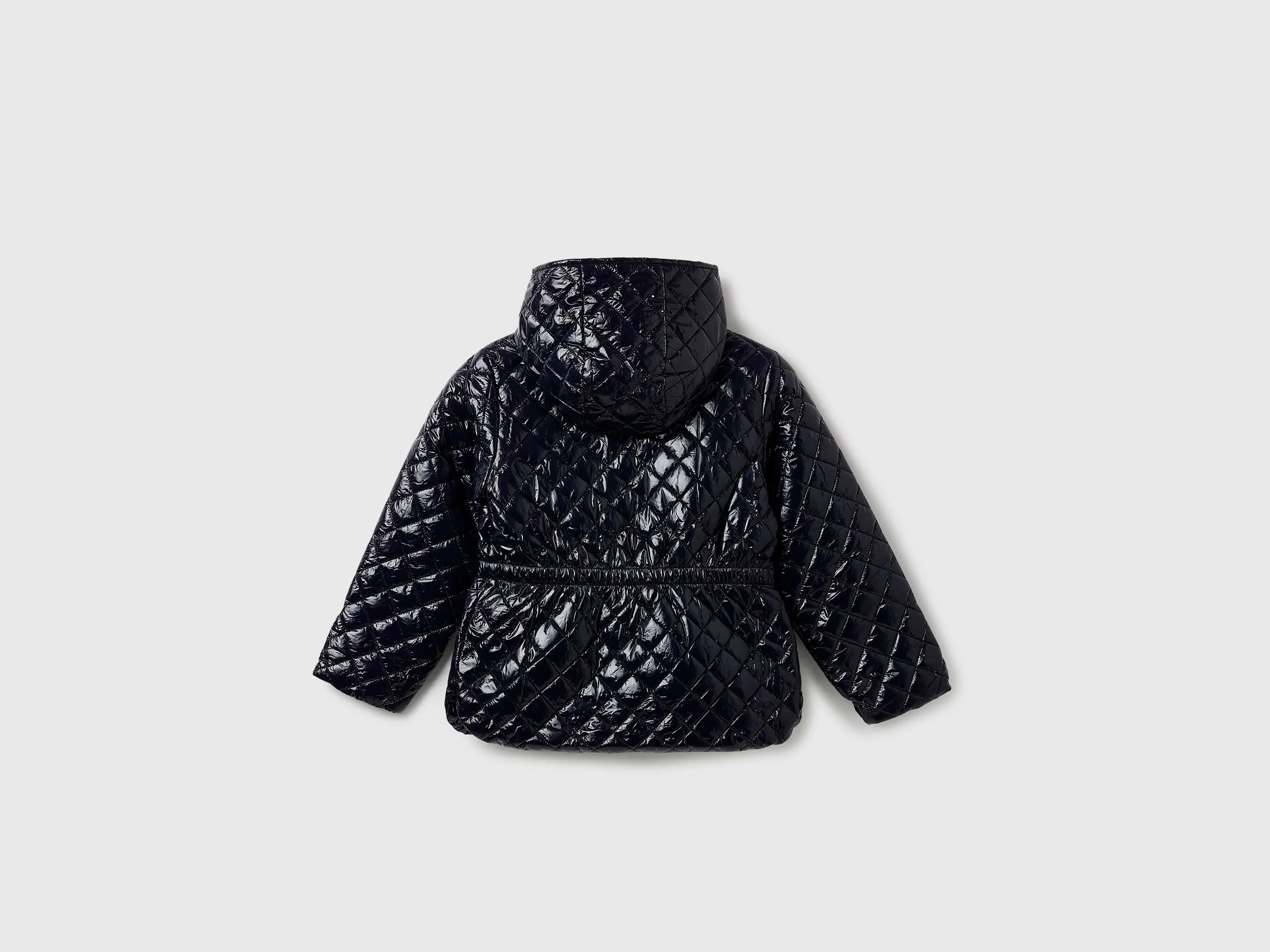 Girl's Regular Fit Hooded Neck Quilted Jacket