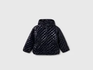 Girl's Regular Fit Hooded Neck Quilted Jacket
