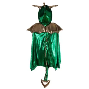 Green & Gold Dragon Cape - Size 5-6