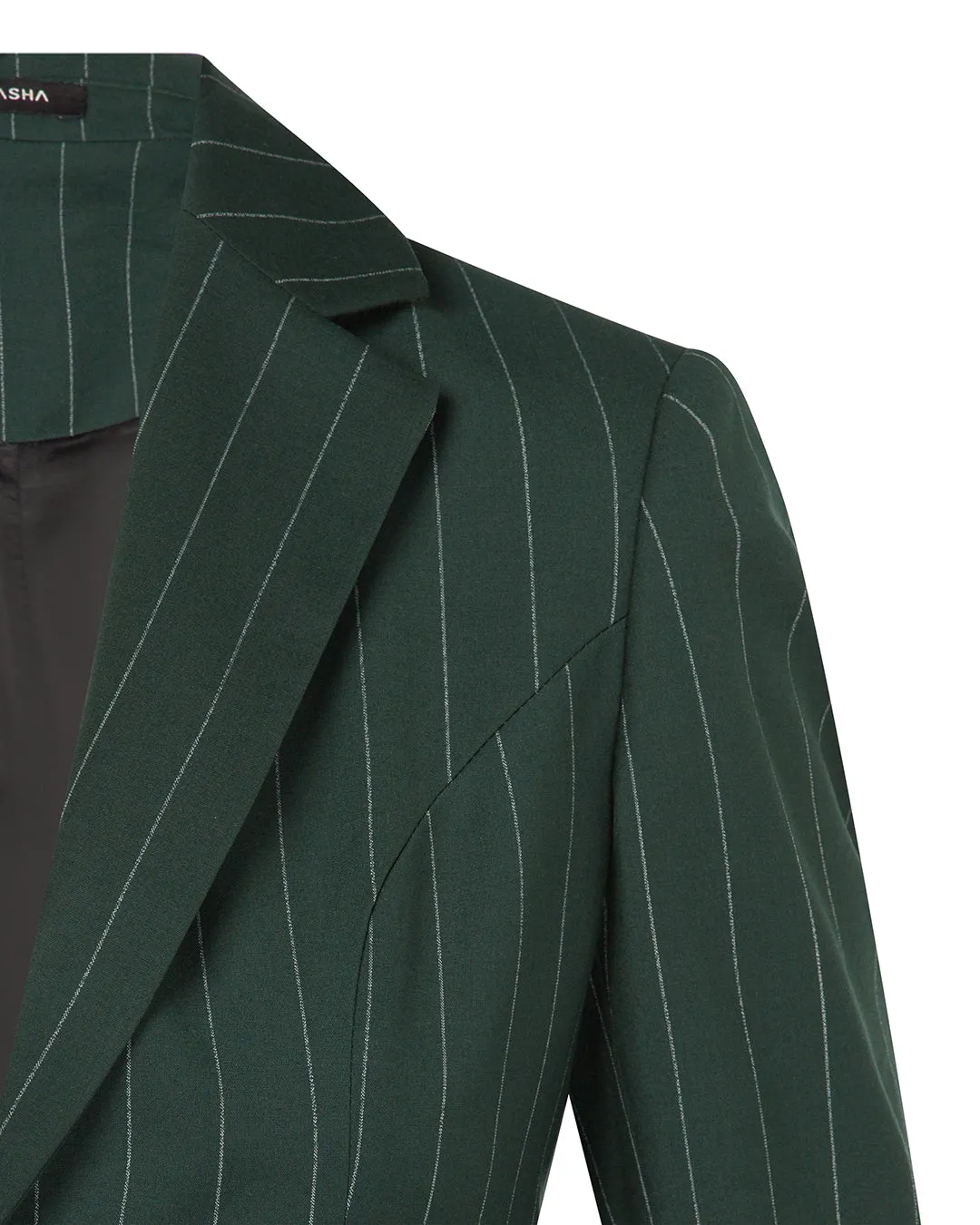 Green Pinstripe Skirt Suit Online UAE