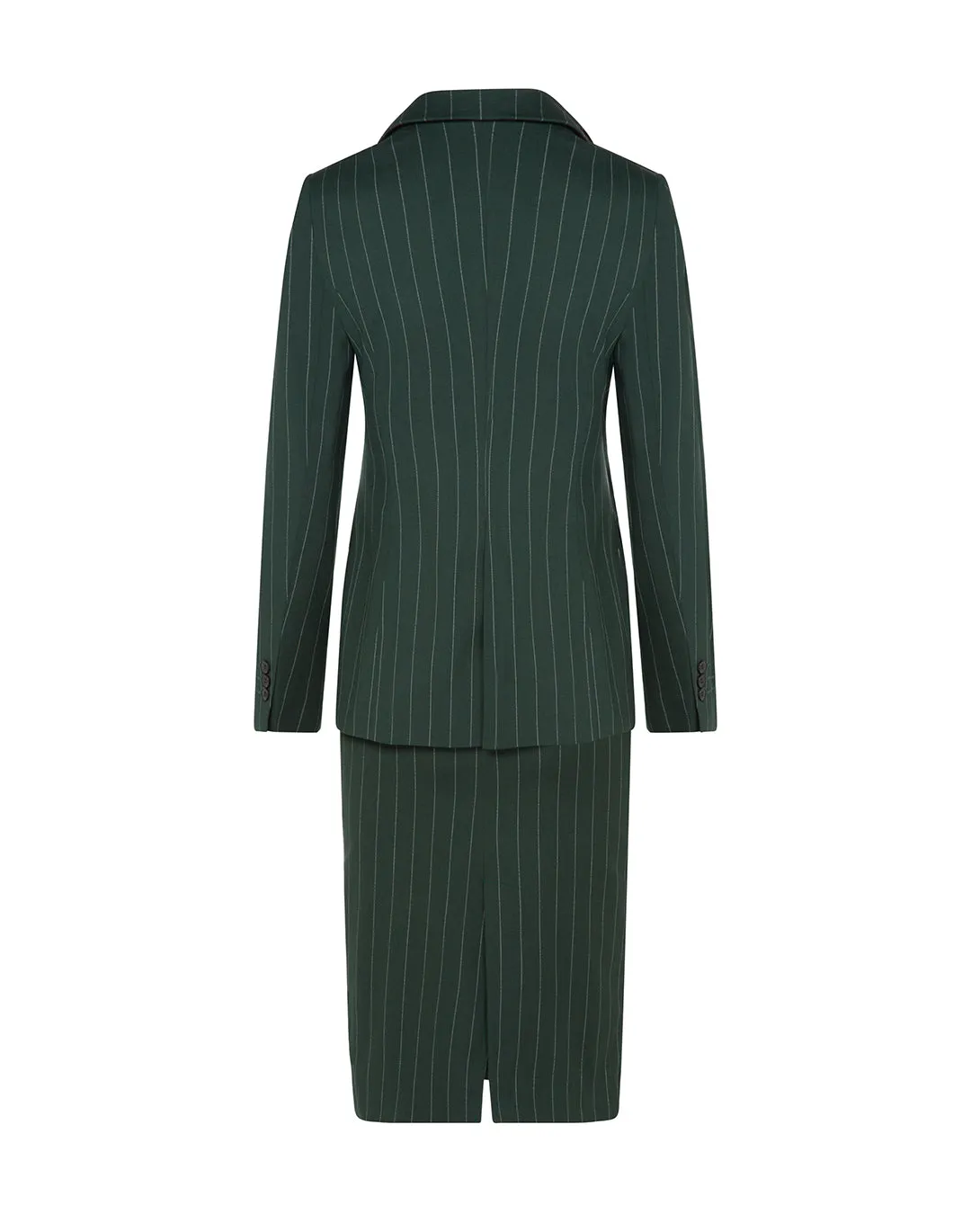 Green Pinstripe Skirt Suit Online UAE
