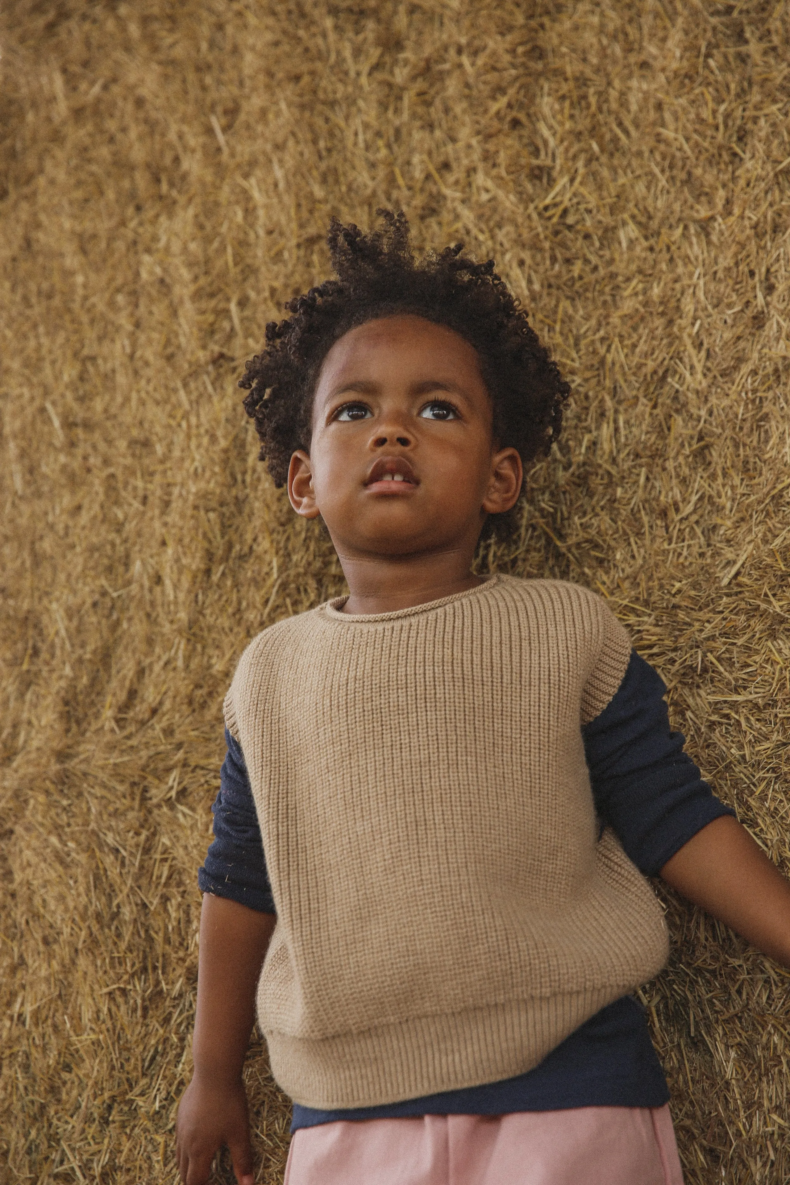 Hvid Harvey Baby Vest - Sand