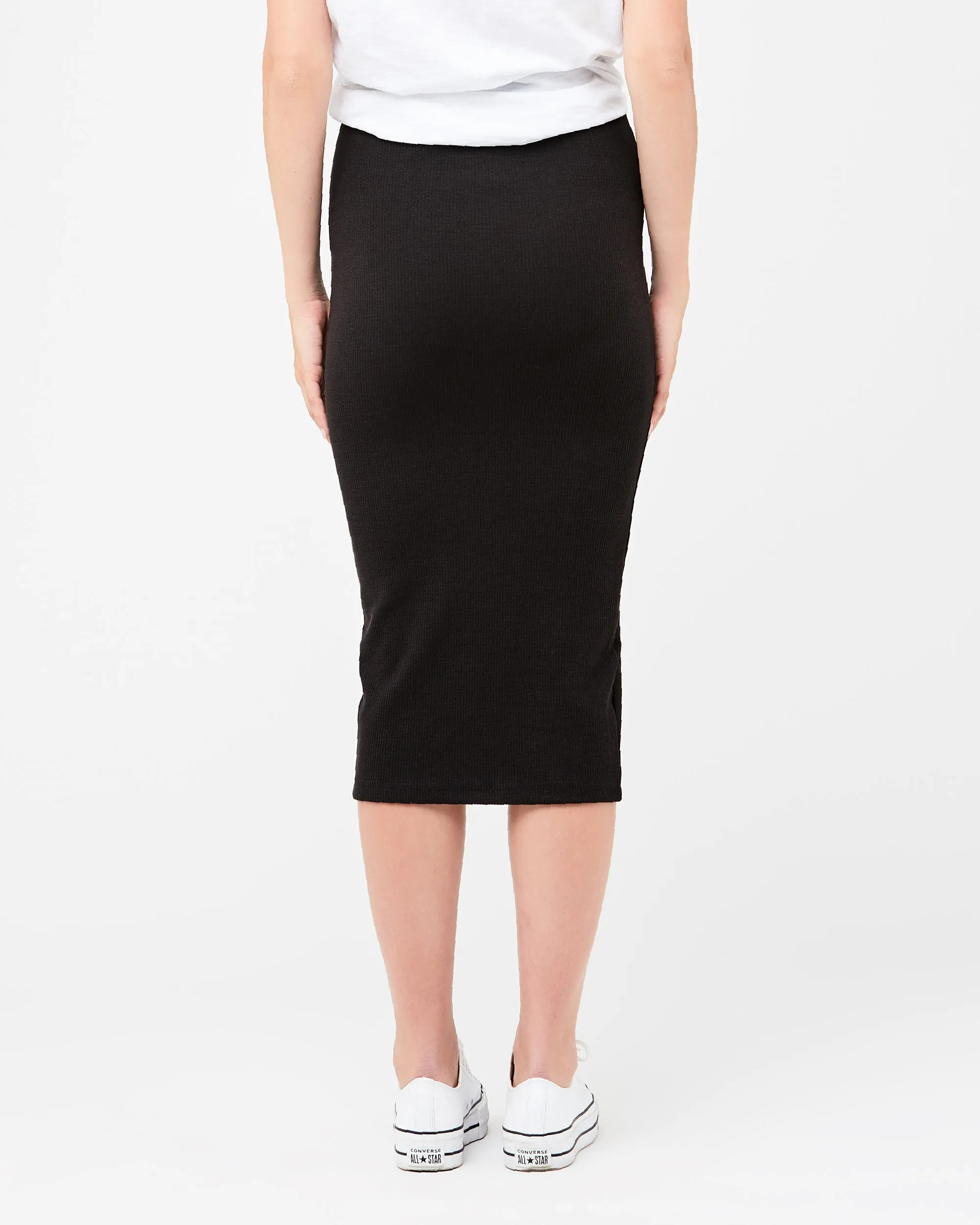 Ribbed Knit Pencil Skirt