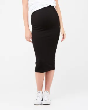 Ribbed Knit Pencil Skirt