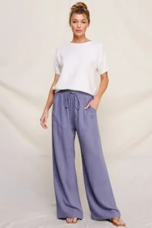 Soft Wide-Leg Linen Pants | Indigo