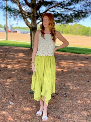 Summer Nights Lime Skirt