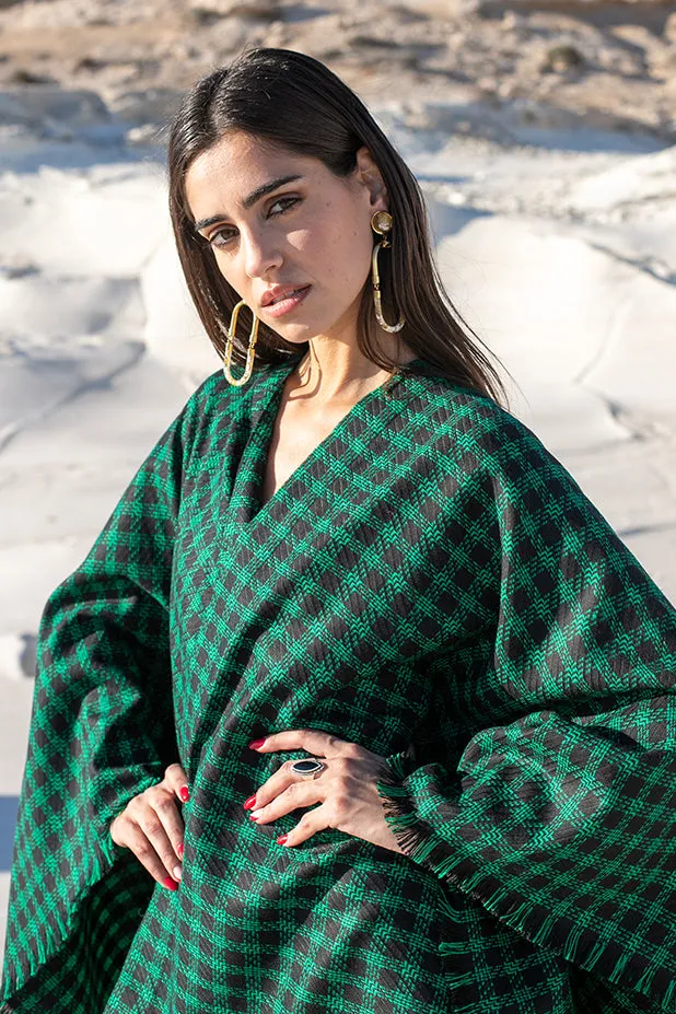 Sun Sea & Roses – Daphne Checked Cape Green