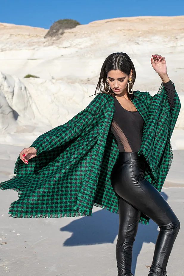 Sun Sea & Roses – Daphne Checked Cape Green