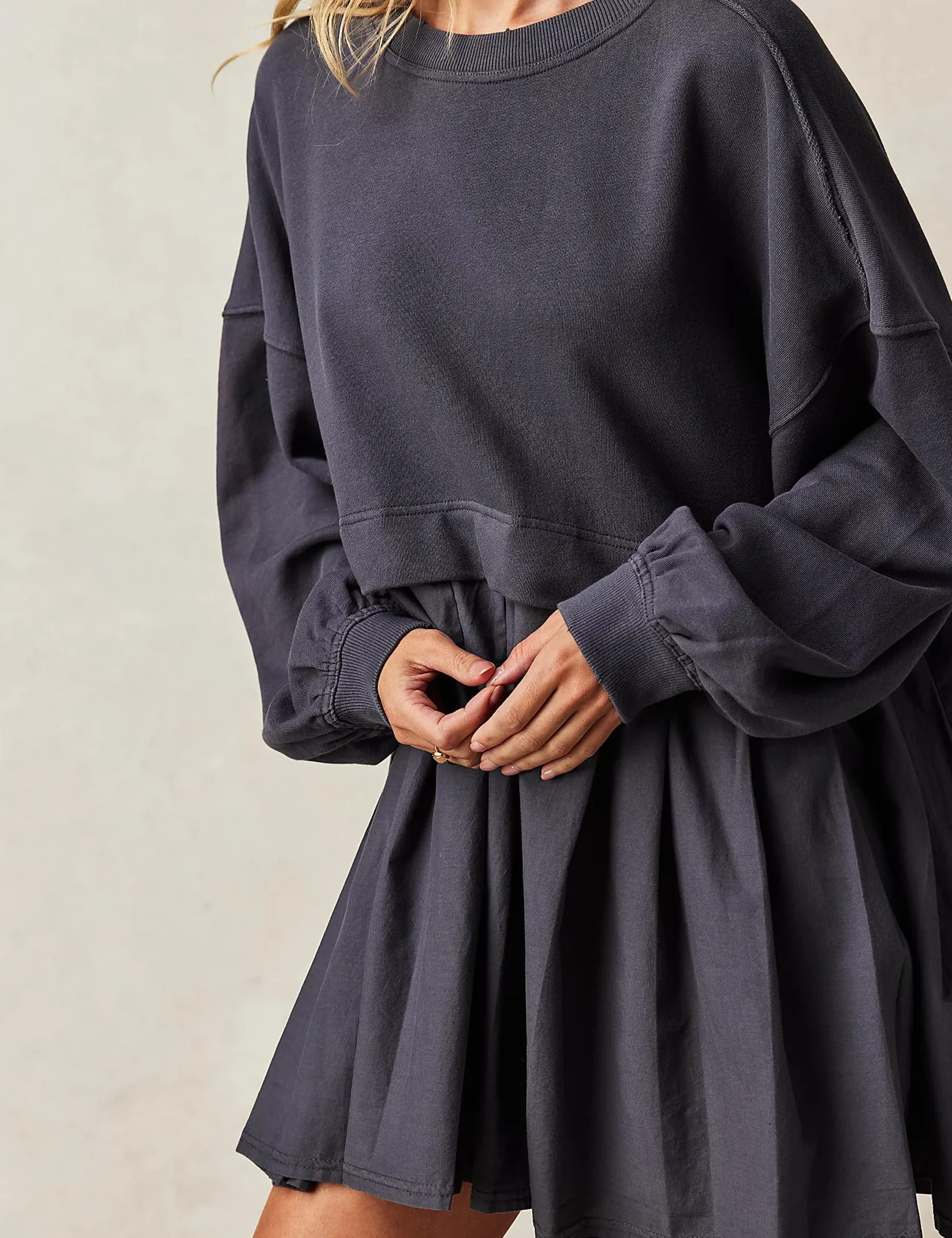 Women's Oversized Sweatshirt Dress Crewneck Mini Dress