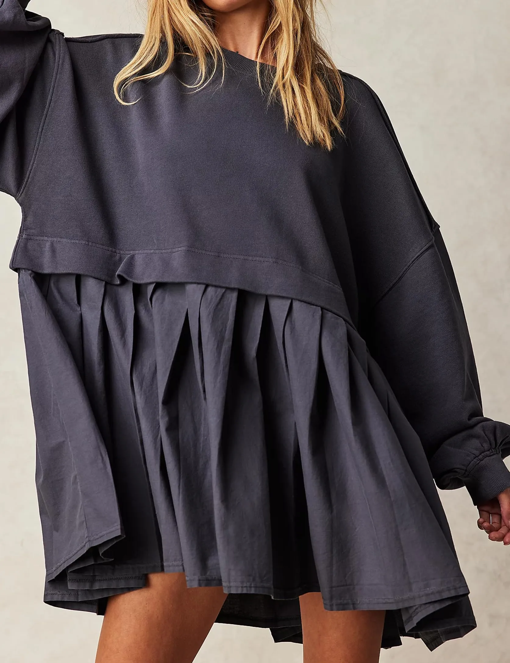 Women's Oversized Sweatshirt Dress Crewneck Mini Dress