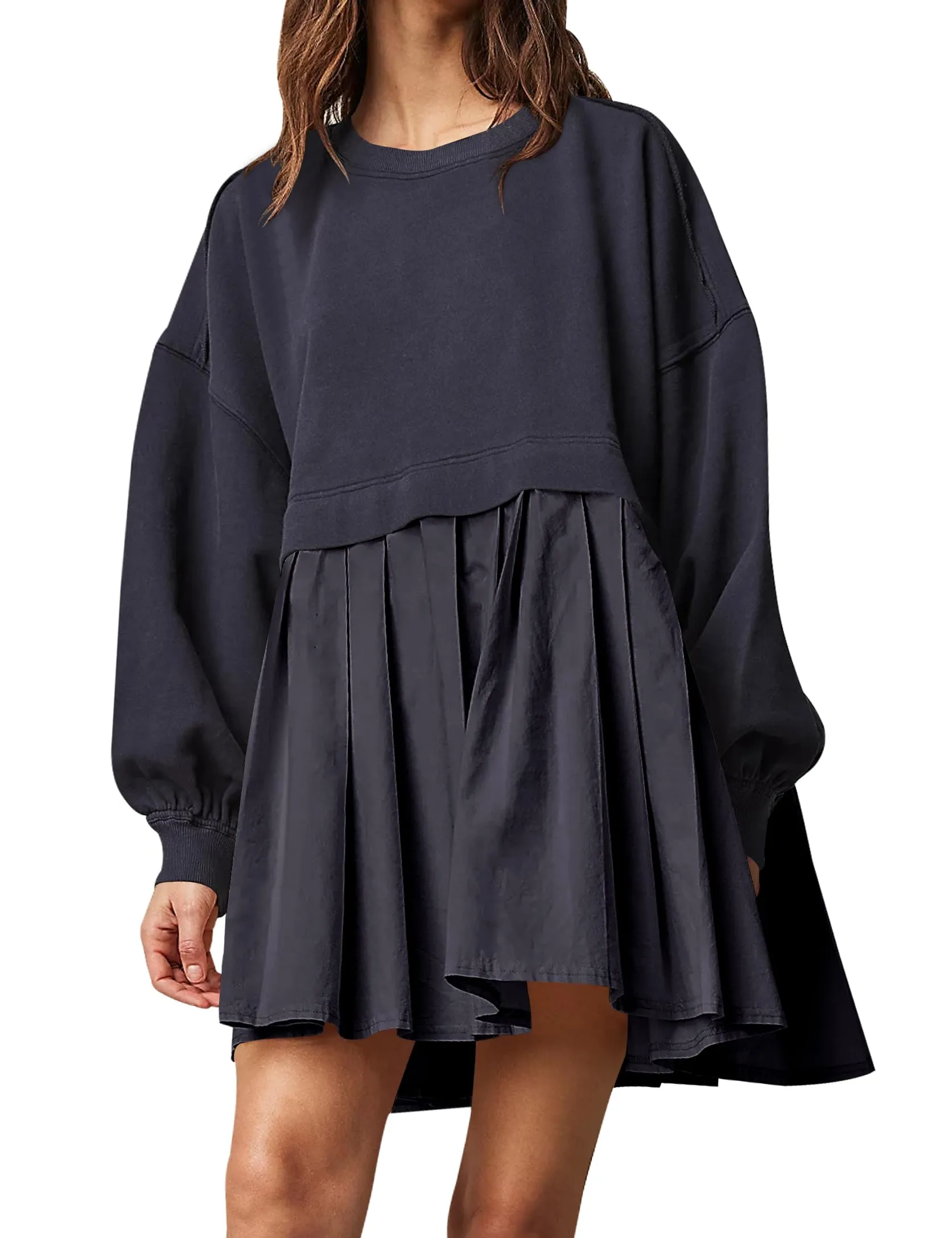 Women's Oversized Sweatshirt Dress Crewneck Mini Dress