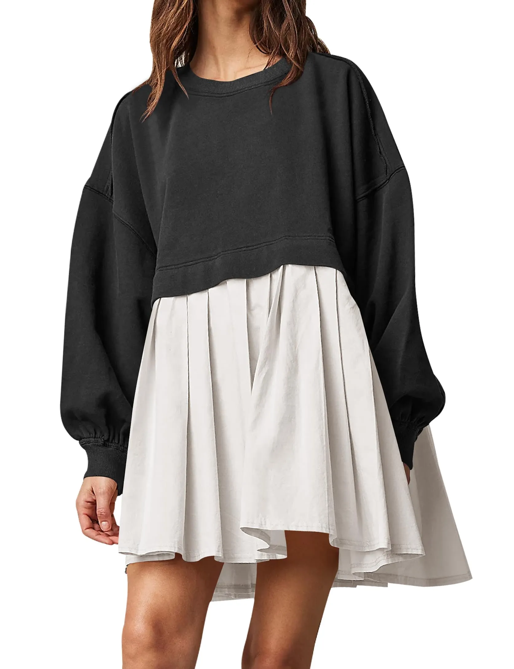 Women's Oversized Sweatshirt Dress Crewneck Mini Dress