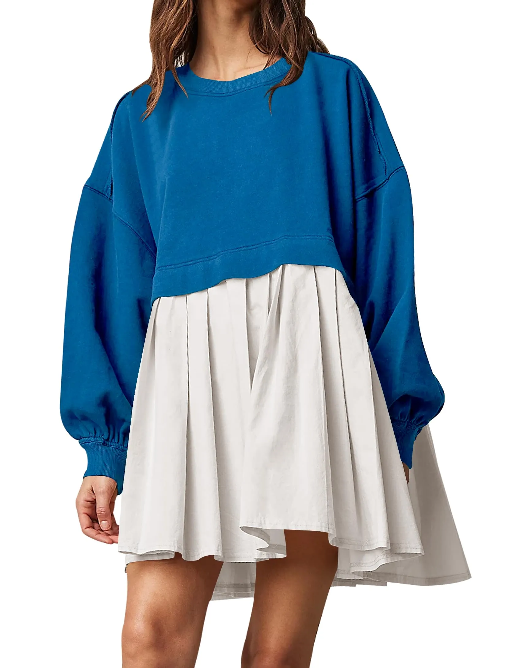 Women's Oversized Sweatshirt Dress Crewneck Mini Dress